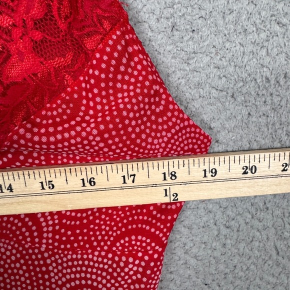Dreamwear Lingerie Top Womens 3X Red Babydoll Slip Dress Sexy Lace Flowy Y2K - Picture 11 of 12